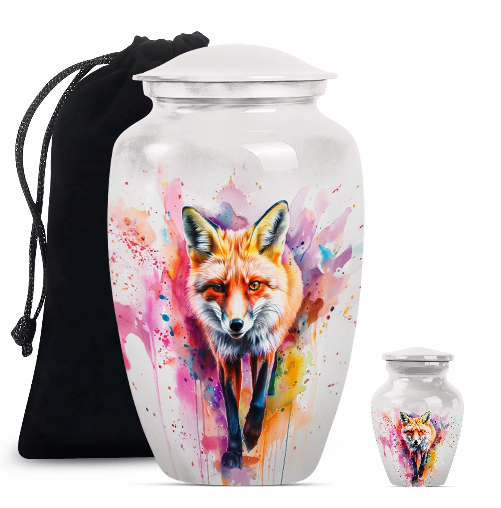 Fox Tribute - Supreme Lady Funerary Aluminium Cremation Urn