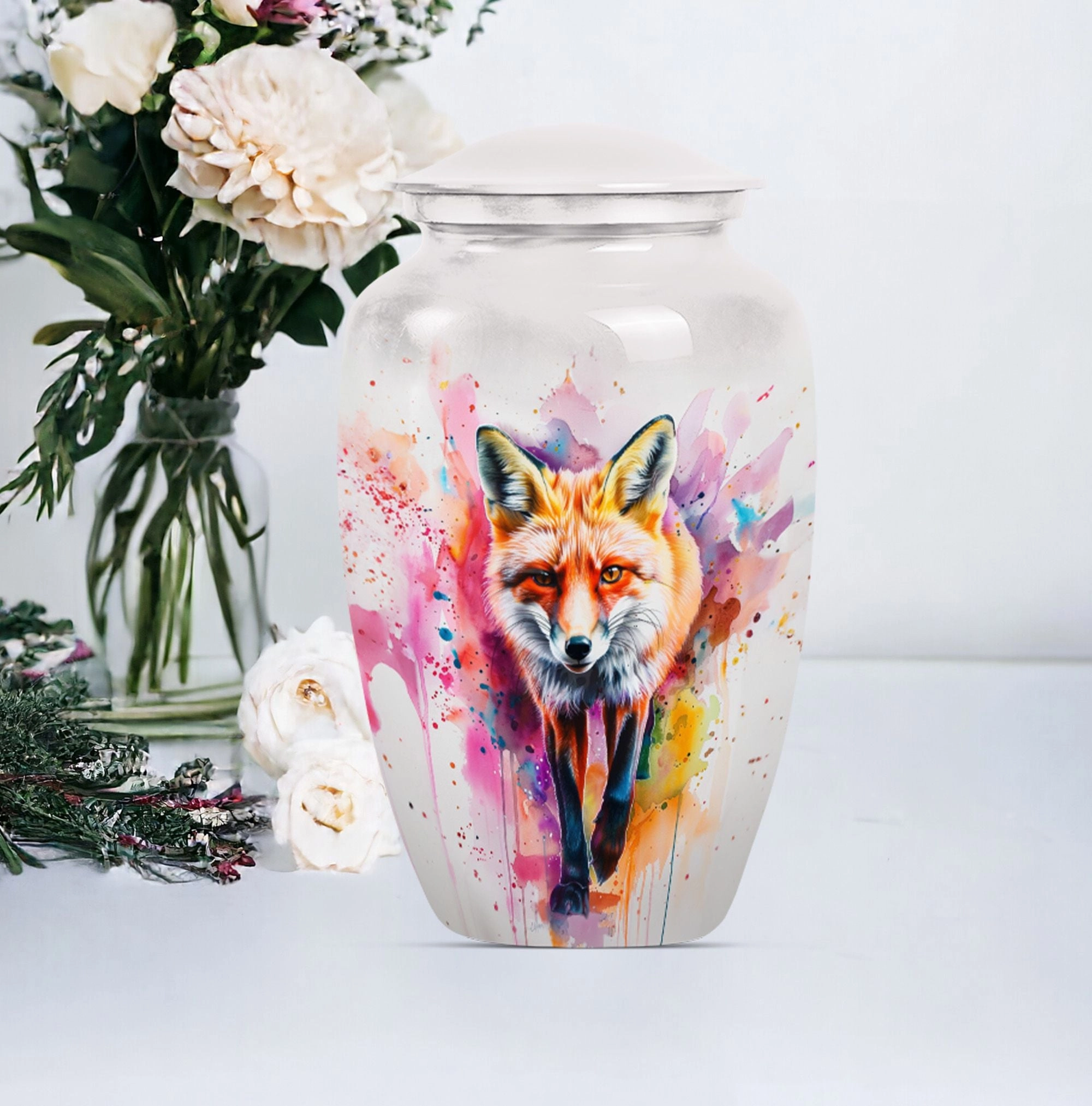 Fox Tribute - Supreme Lady Funerary Aluminium Cremation Urn