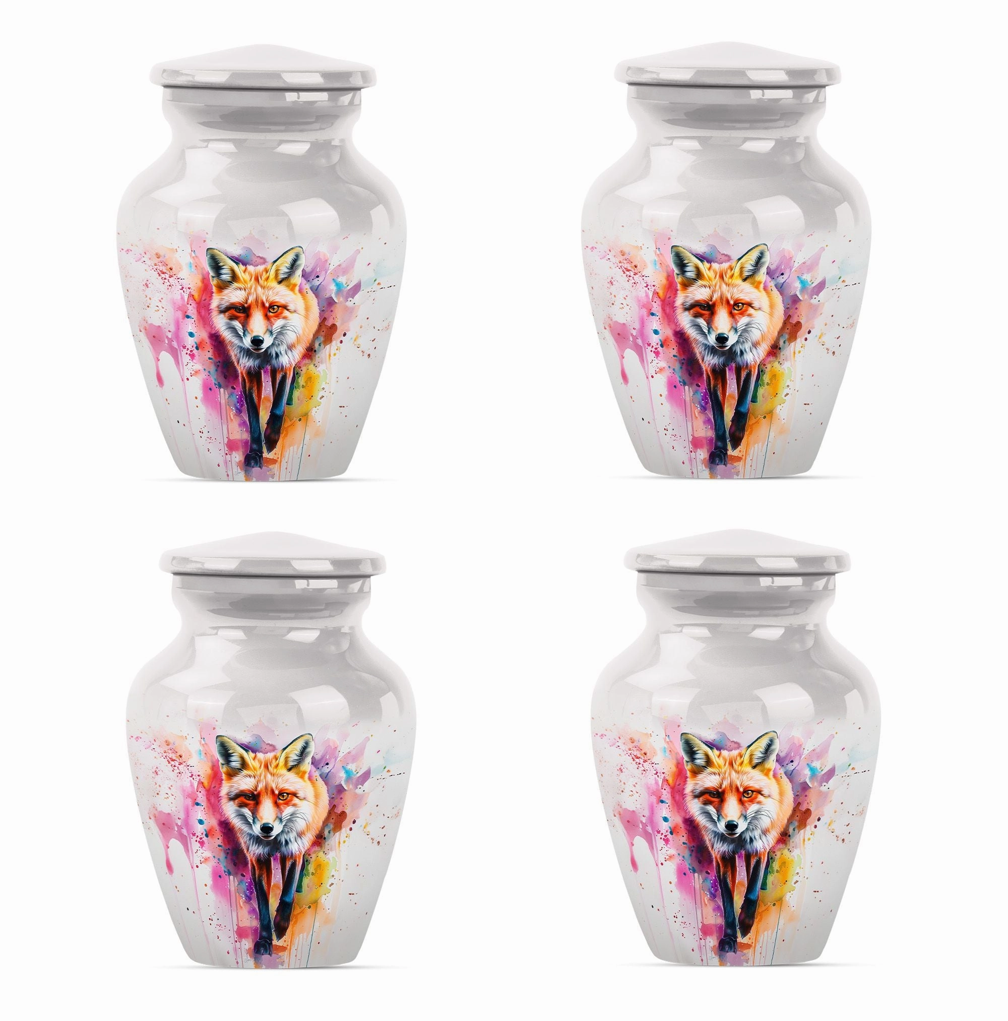 Fox Tribute - Supreme Lady Funerary Aluminium Cremation Urn