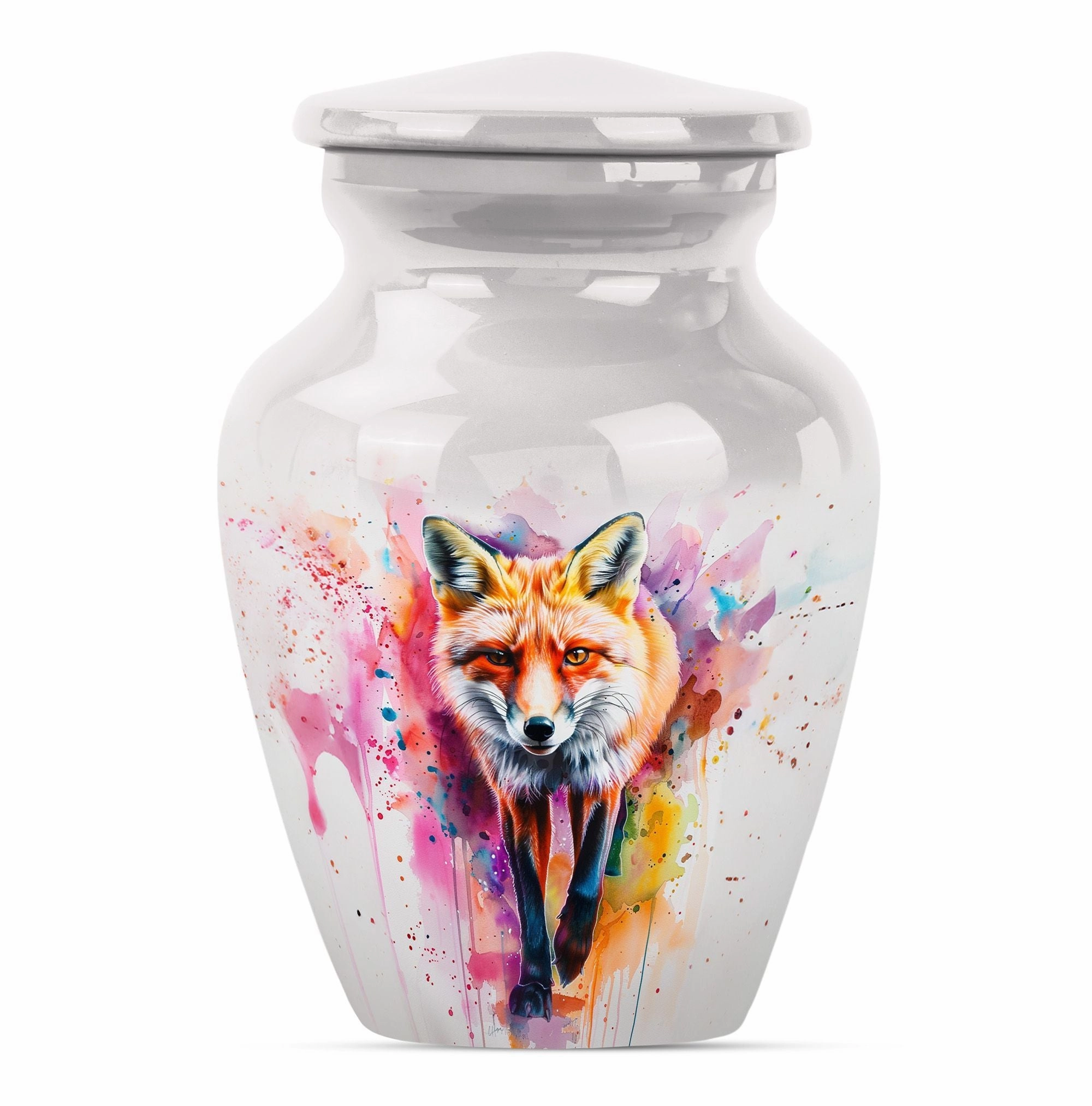 Fox Tribute - Supreme Lady Funerary Aluminium Cremation Urn