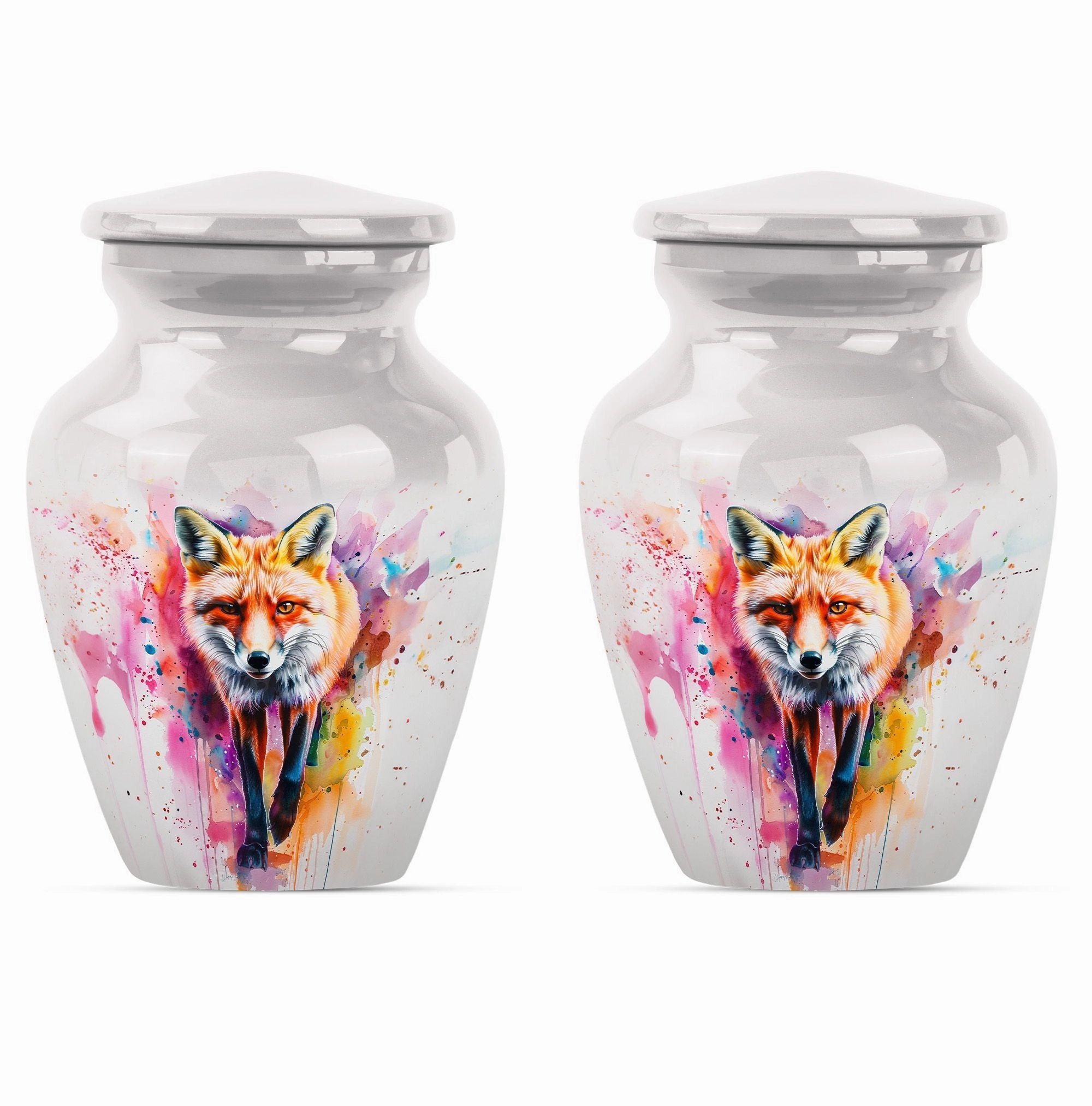 Fox Tribute - Supreme Lady Funerary Aluminium Cremation Urn