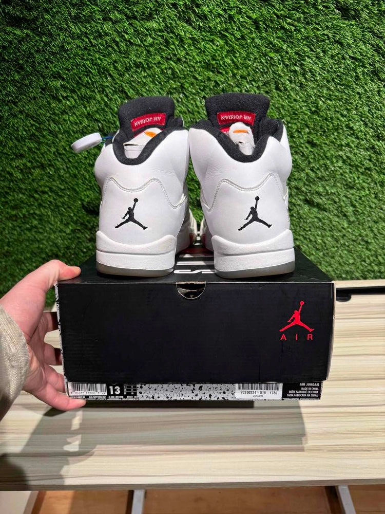 Jordan 5 Retro Supreme White Sz 13