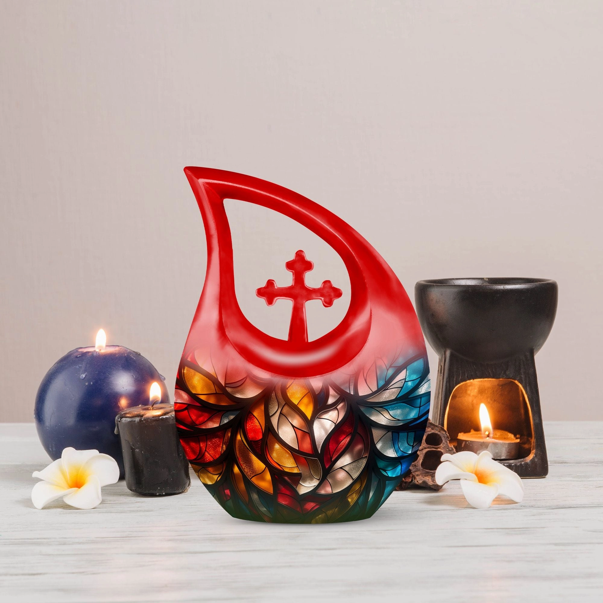 Kaleidoscopic Rhapsody Memorial Urn - Unique Small Keepsake
