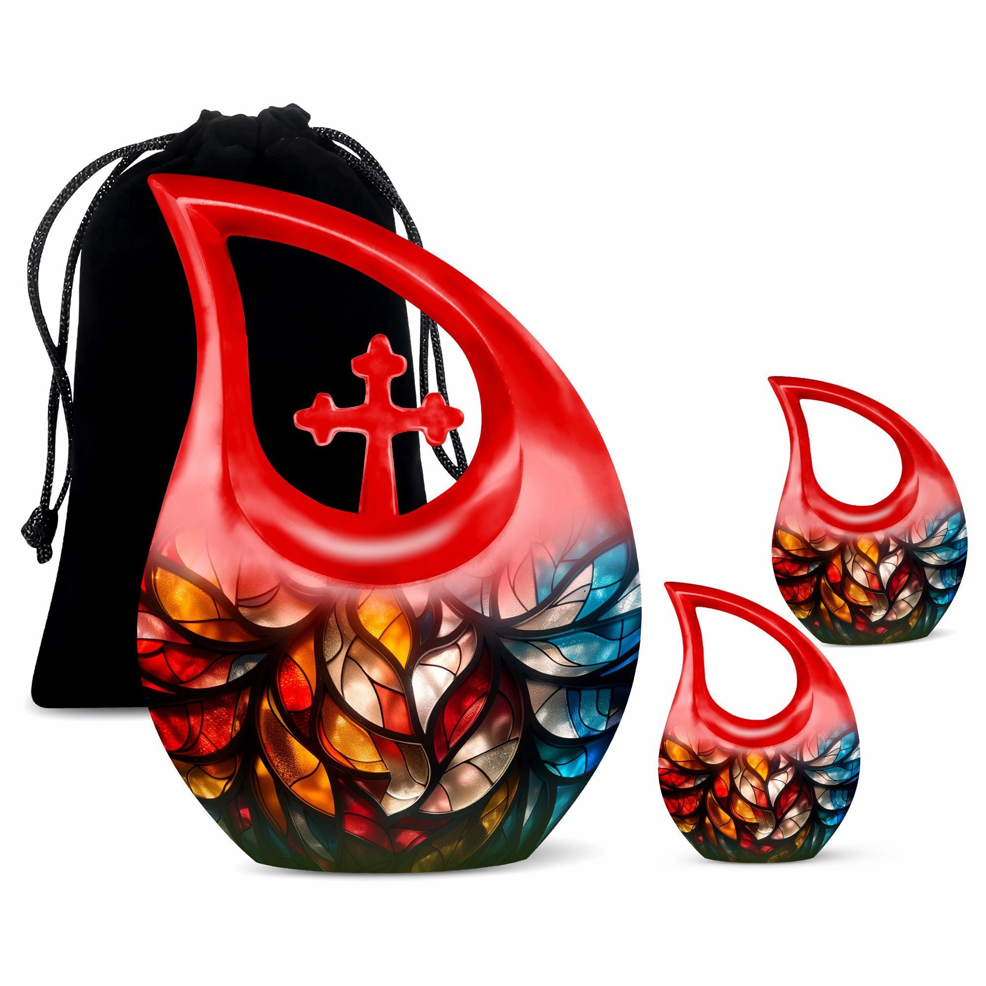 Kaleidoscopic Rhapsody Memorial Urn - Unique Small Keepsake