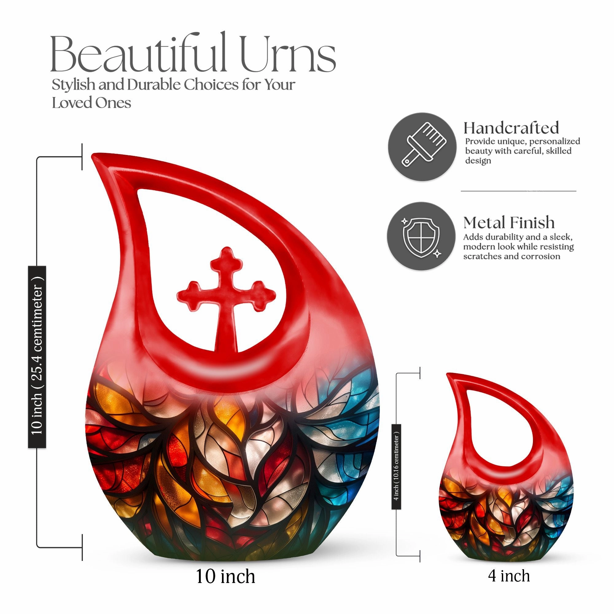 Kaleidoscopic Rhapsody Memorial Urn - Unique Small Keepsake