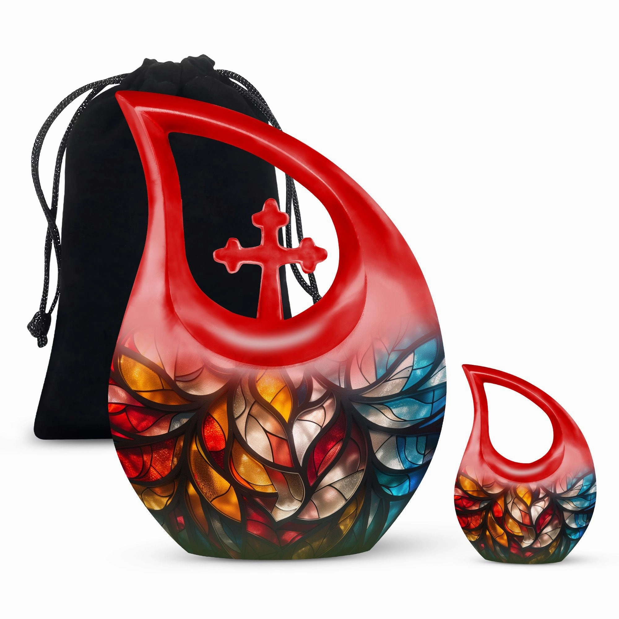 Kaleidoscopic Rhapsody Memorial Urn - Unique Small Keepsake