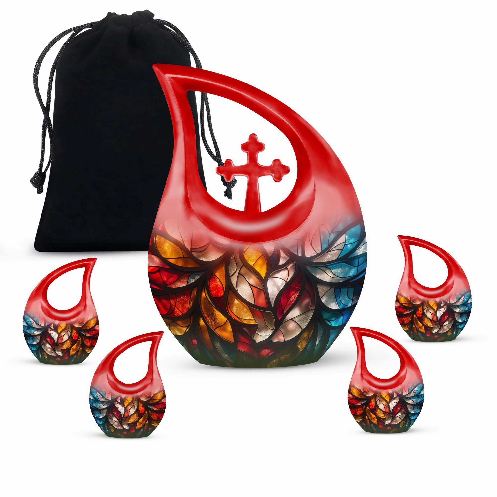 Kaleidoscopic Rhapsody Memorial Urn - Unique Small Keepsake