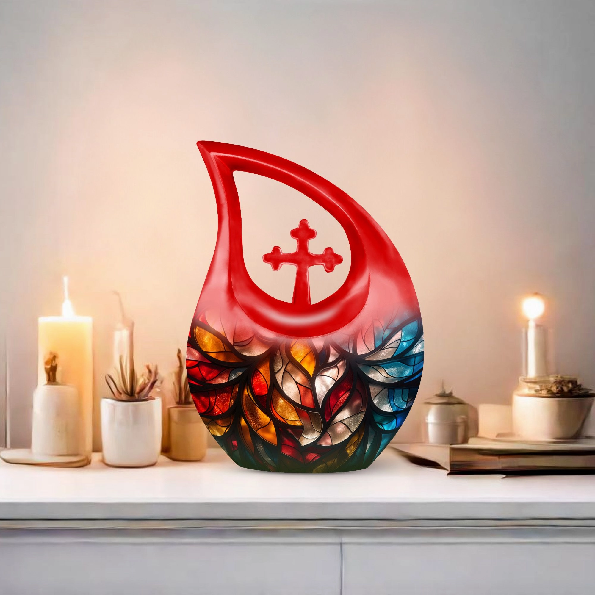 Kaleidoscopic Rhapsody Memorial Urn - Unique Small Keepsake