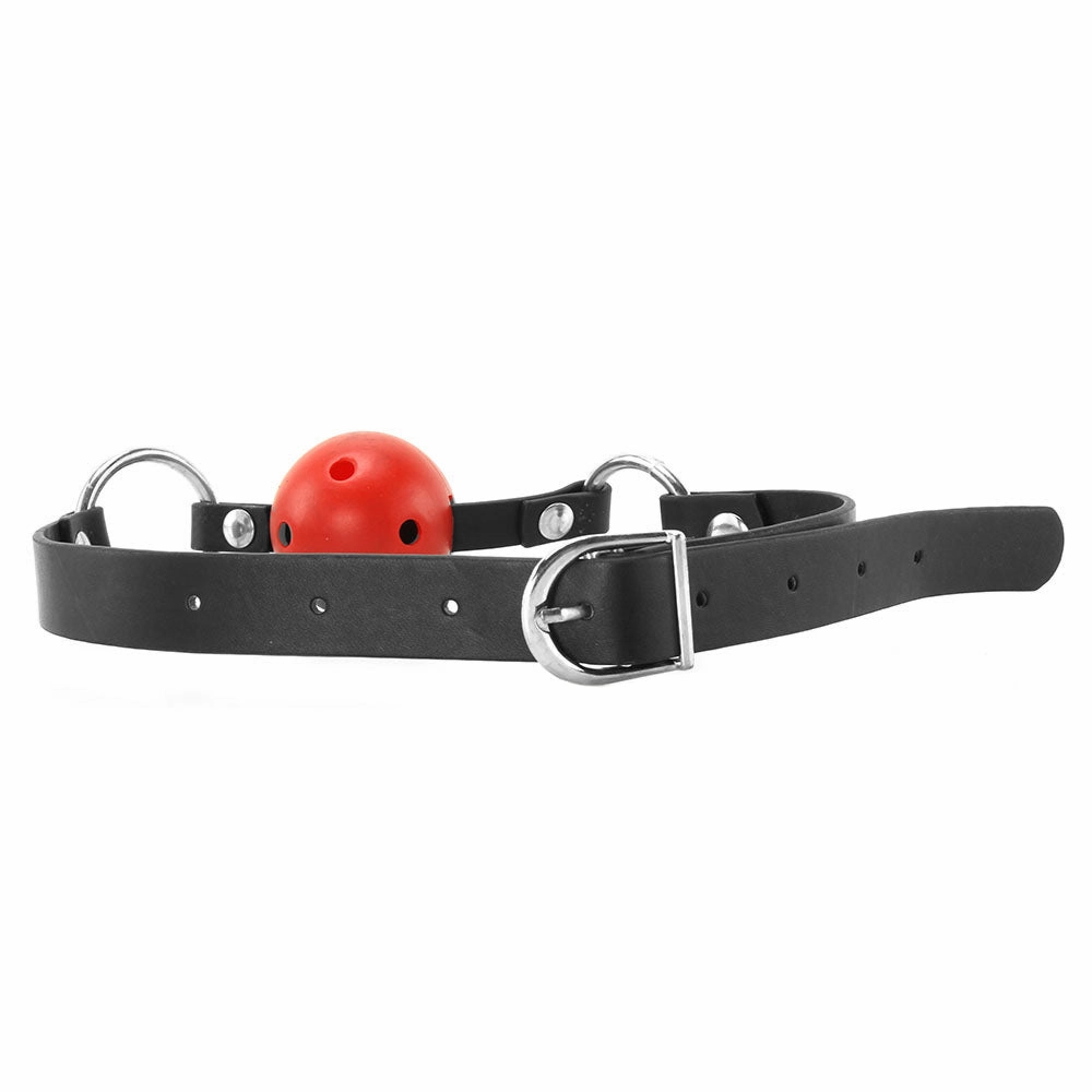 Lux Fetish Breathable Ball Gag in Red