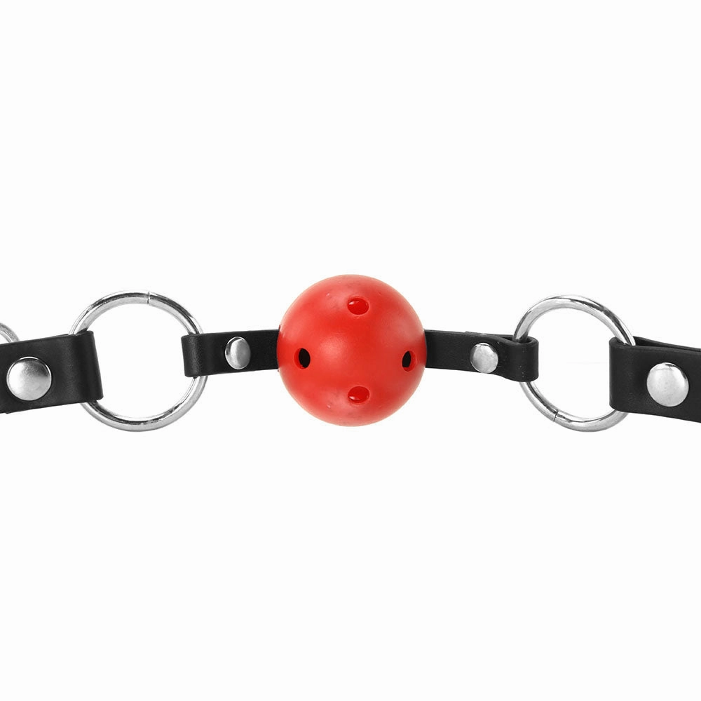 Lux Fetish Breathable Ball Gag in Red