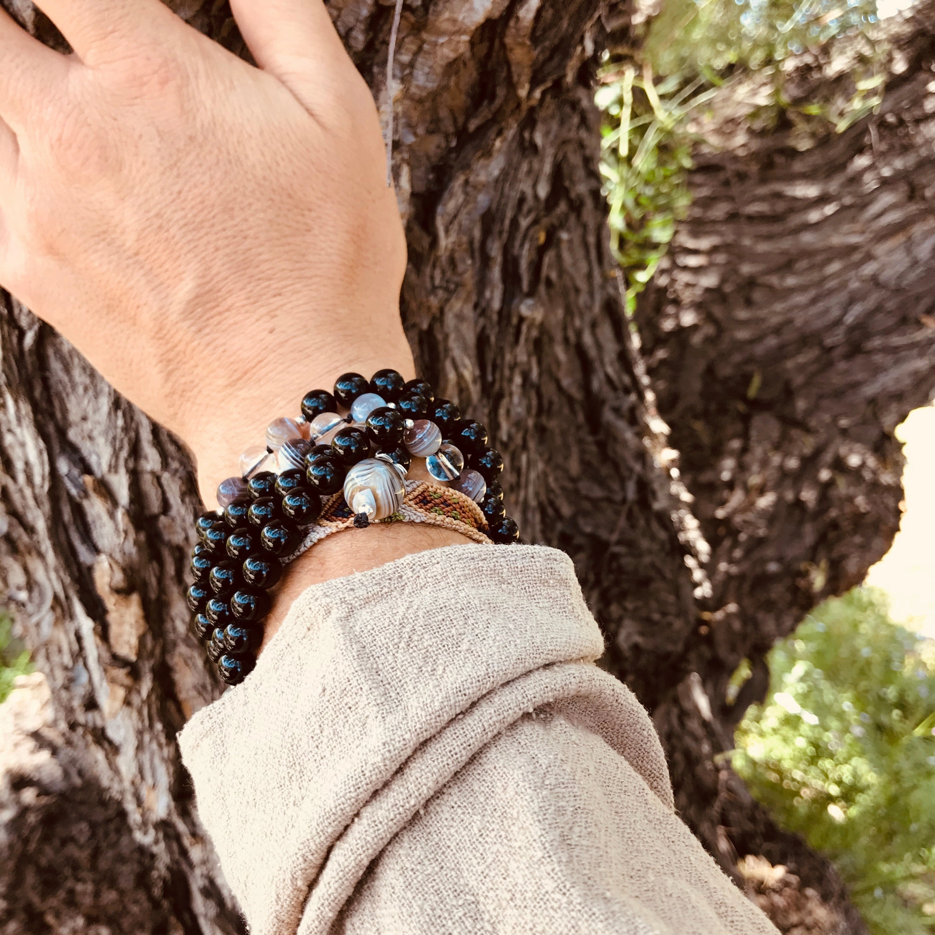 Megh Black Onyx Mala look