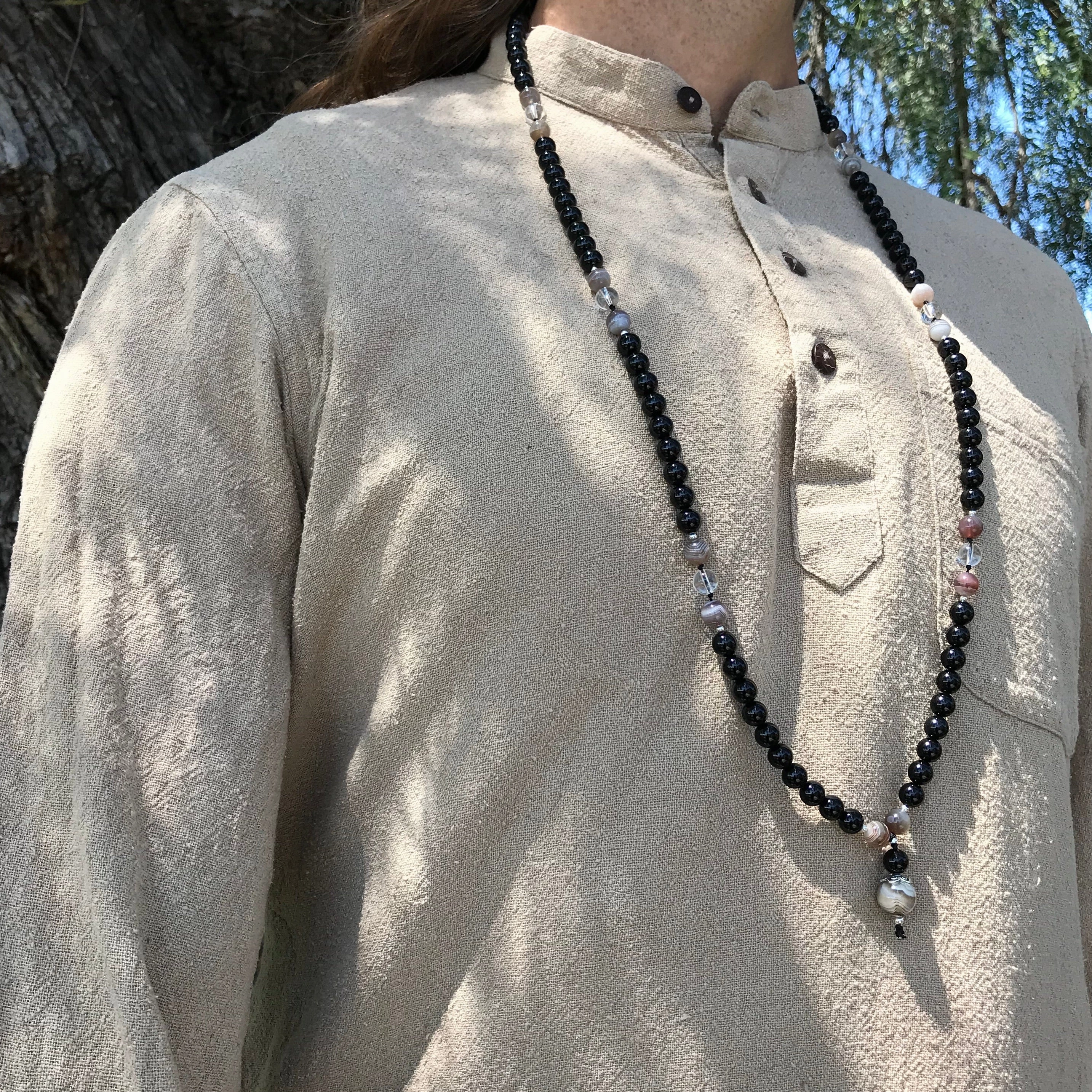 Megh Black Onyx Mala look