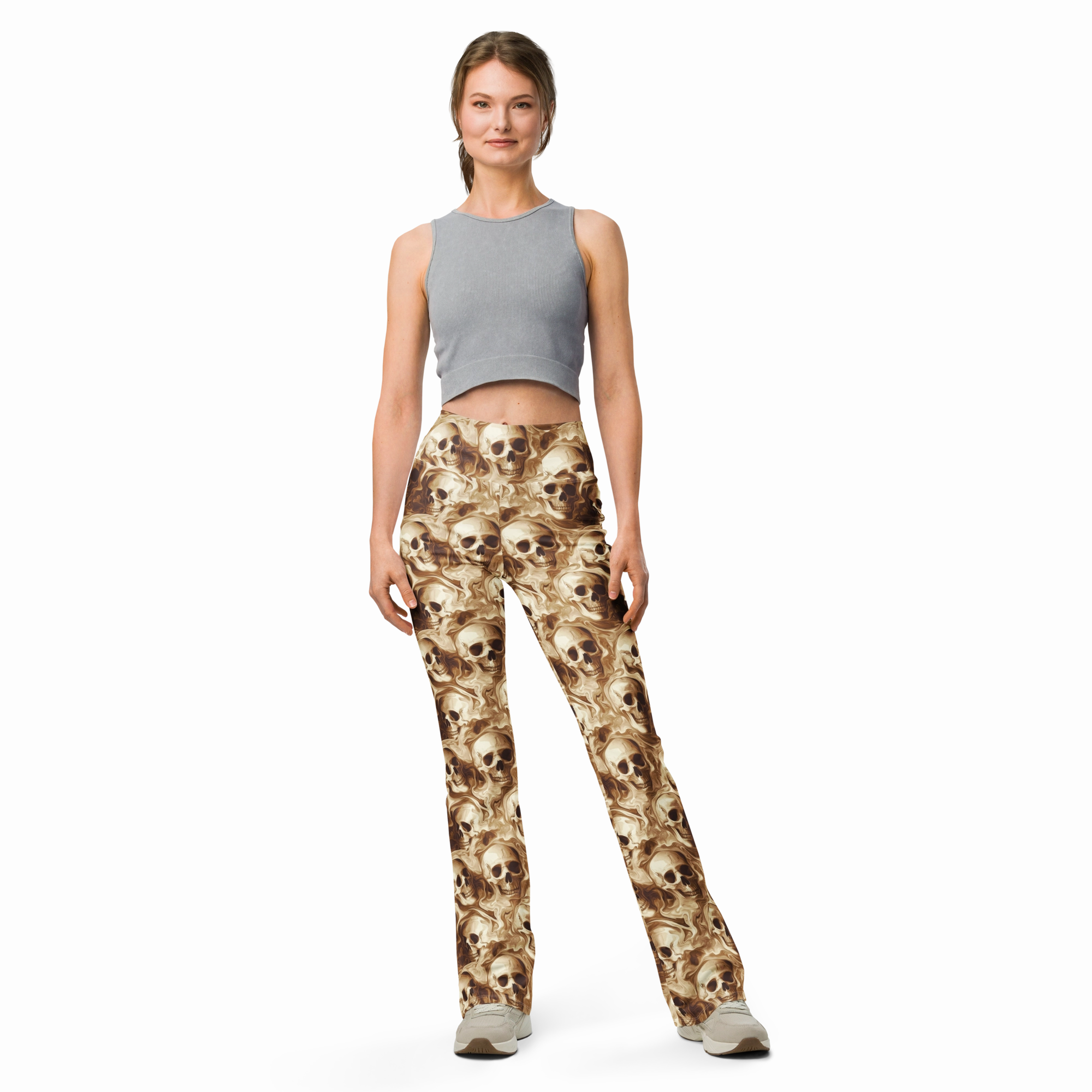 Melting Skull Flare Leggings