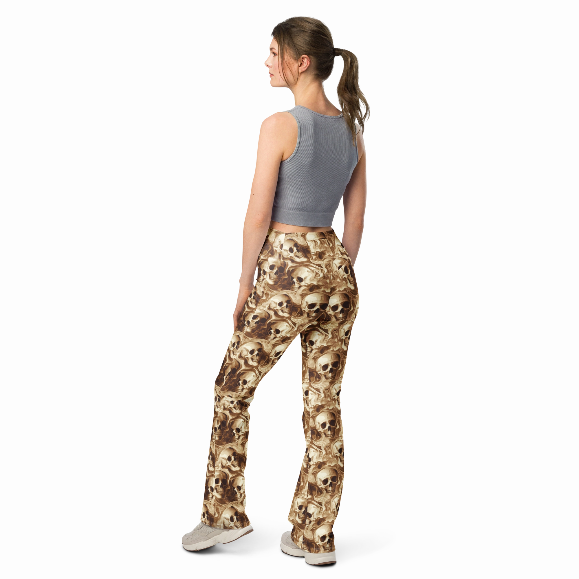 Melting Skull Flare Leggings