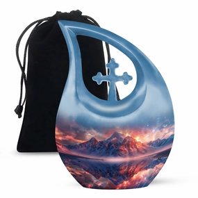 Mountains Echo- A Scenic Memorial urn in Aluminium