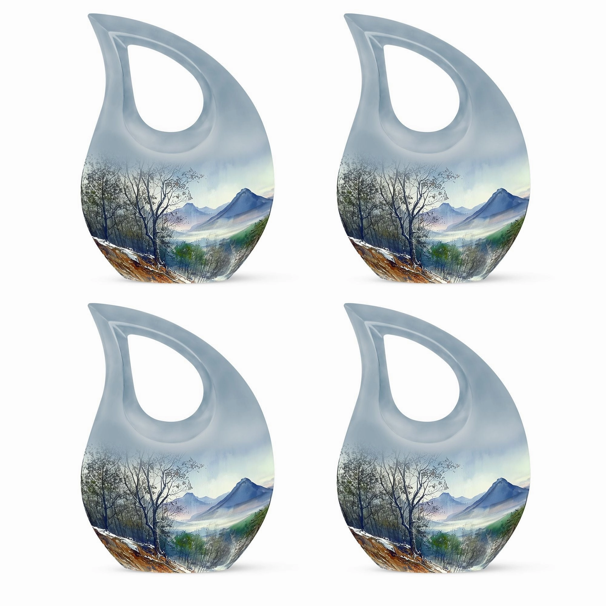 Mountains Urn: Unique Large Cremation Urn for Human Remains