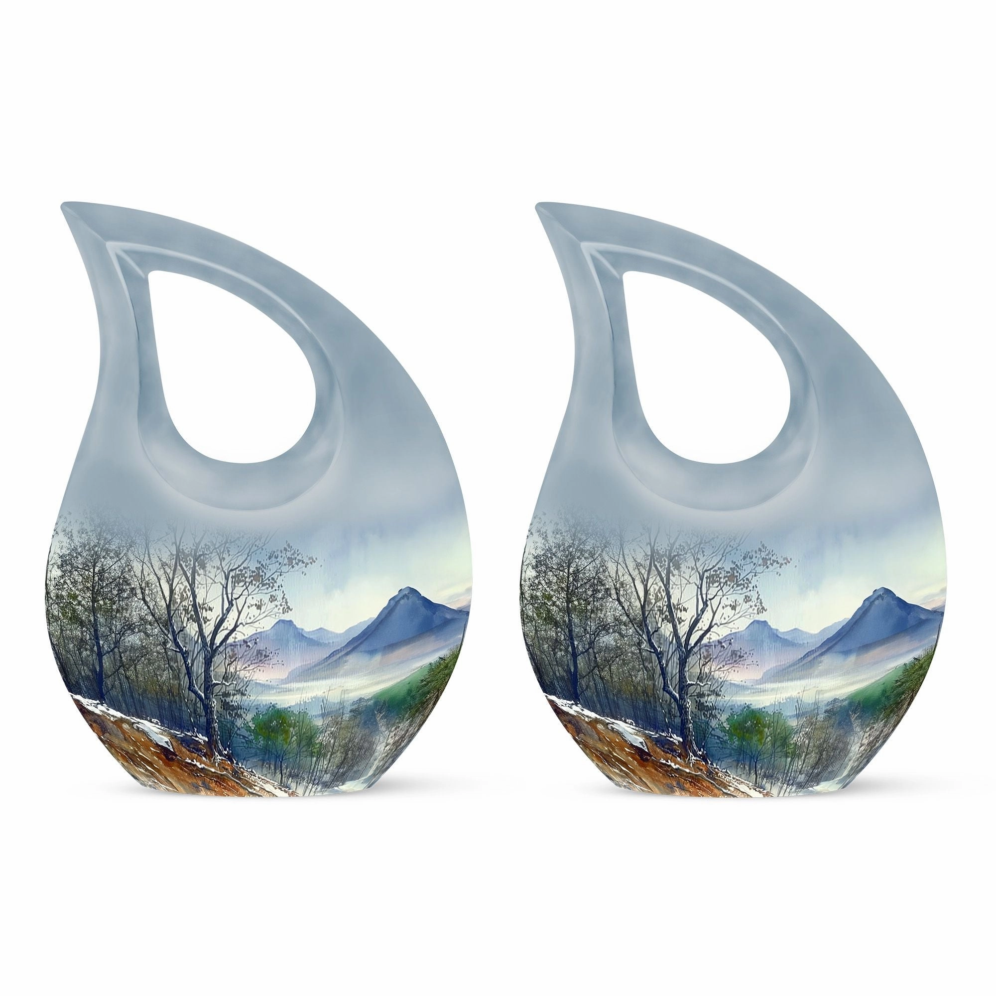Mountains Urn: Unique Large Cremation Urn for Human Remains