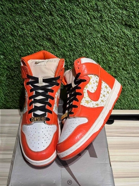 Nike Dunk High Pro SB Supreme Orange Stars Sz 10.5