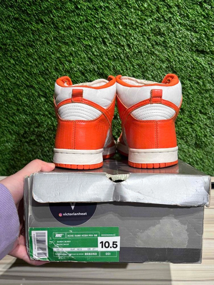 Nike Dunk High Pro SB Supreme Orange Stars Sz 10.5