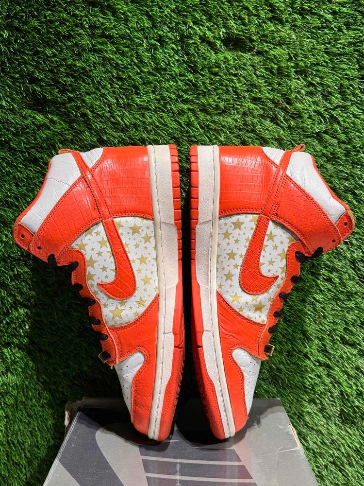 Nike Dunk High Pro SB Supreme Orange Stars Sz 10.5