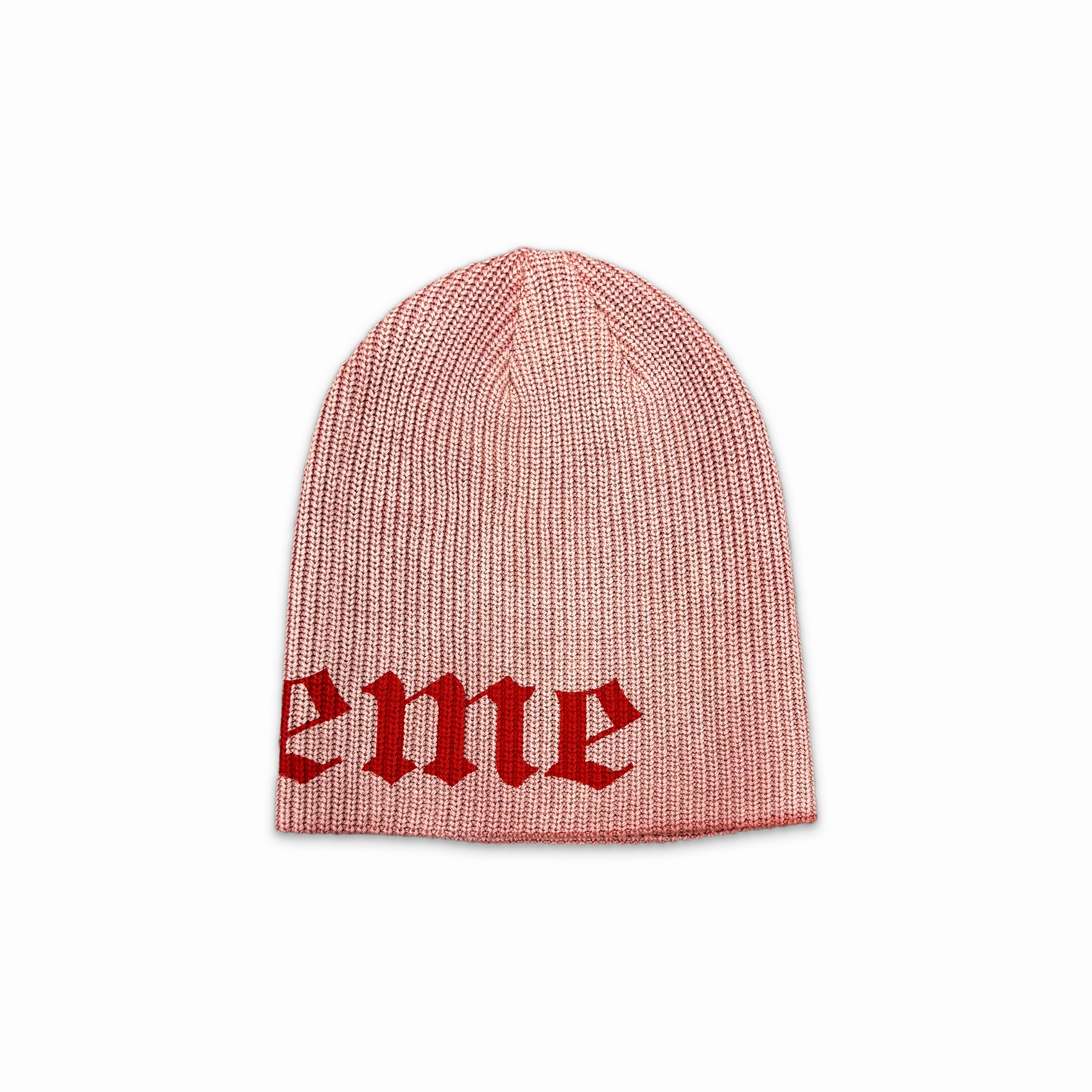 Old English Printed Beanie Red