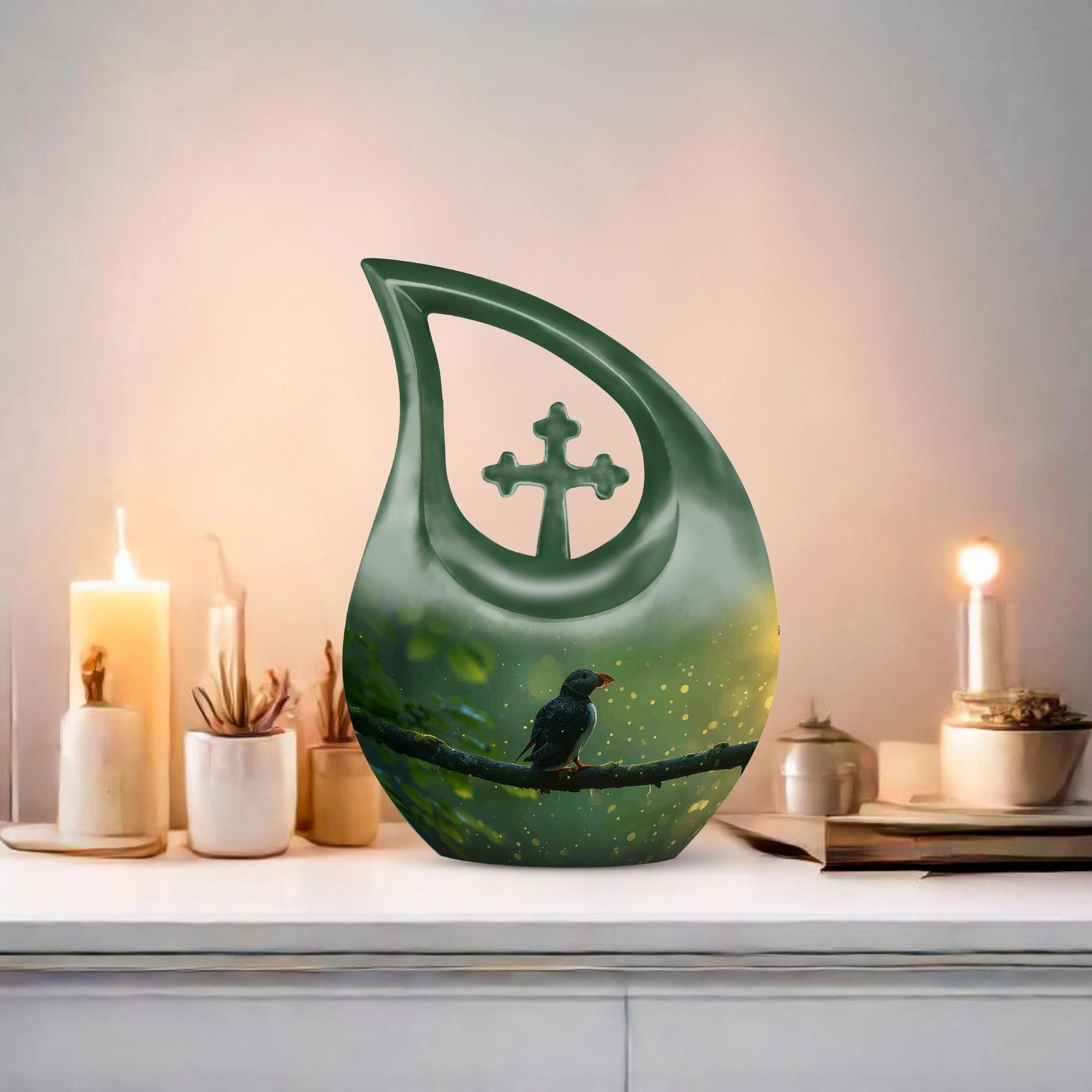 Puffin Bird Tribute: Personalized Memorial Urn For Ashes