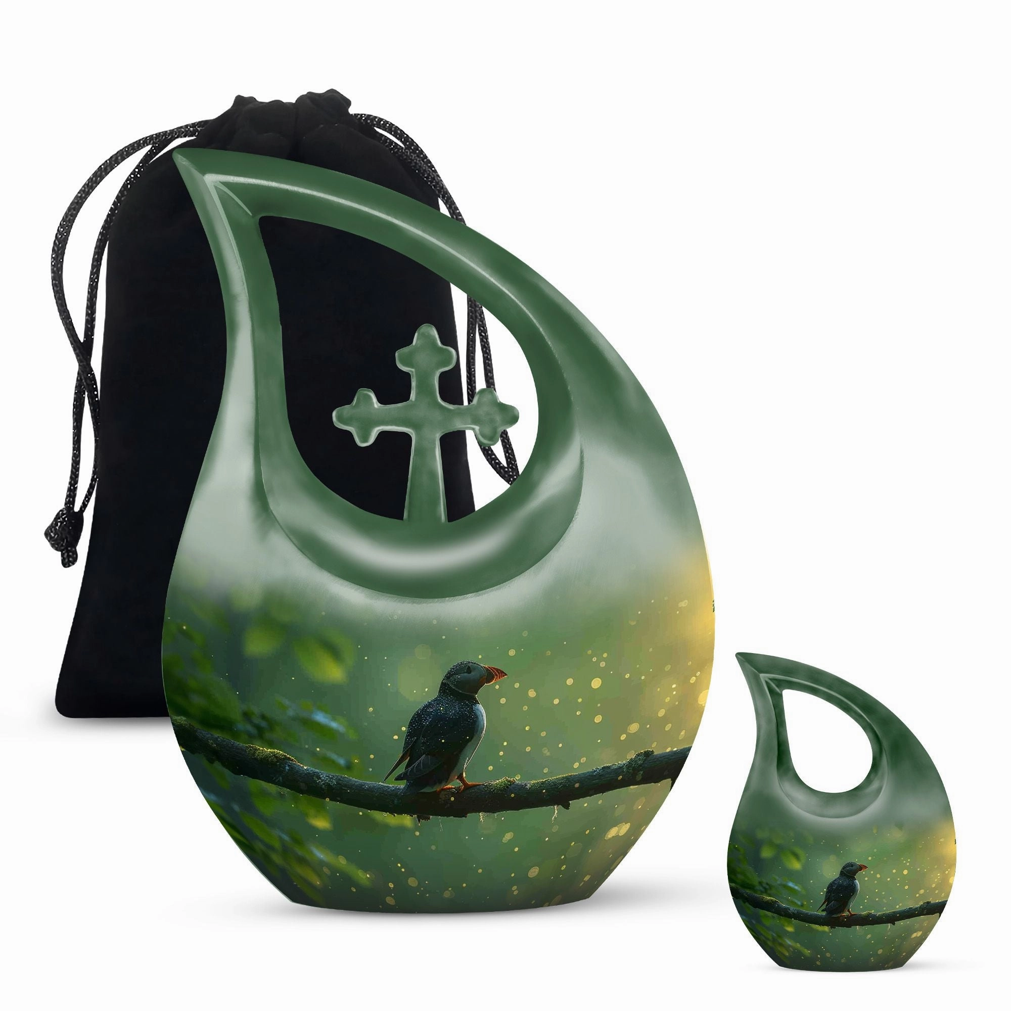 Puffin Bird Tribute: Personalized Memorial Urn For Ashes