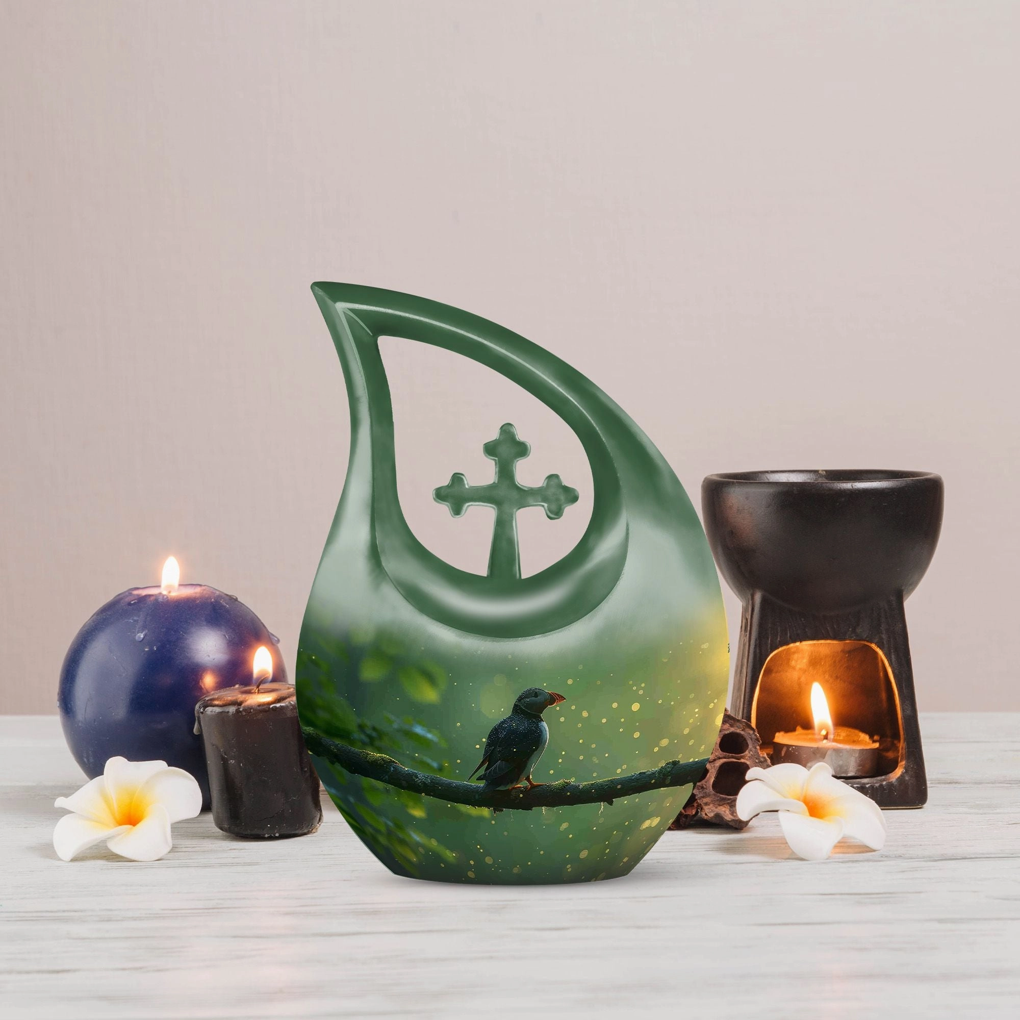 Puffin Bird Tribute: Personalized Memorial Urn For Ashes
