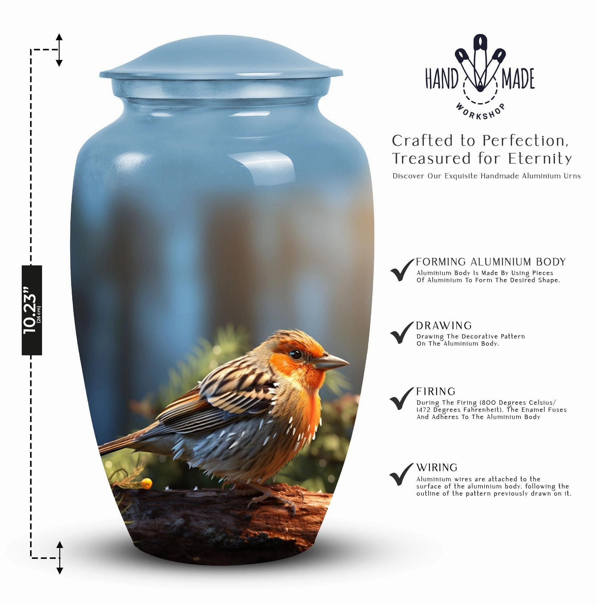 Puffy Sparrow Memorial Cremation Urn: Exceptional Tribute
