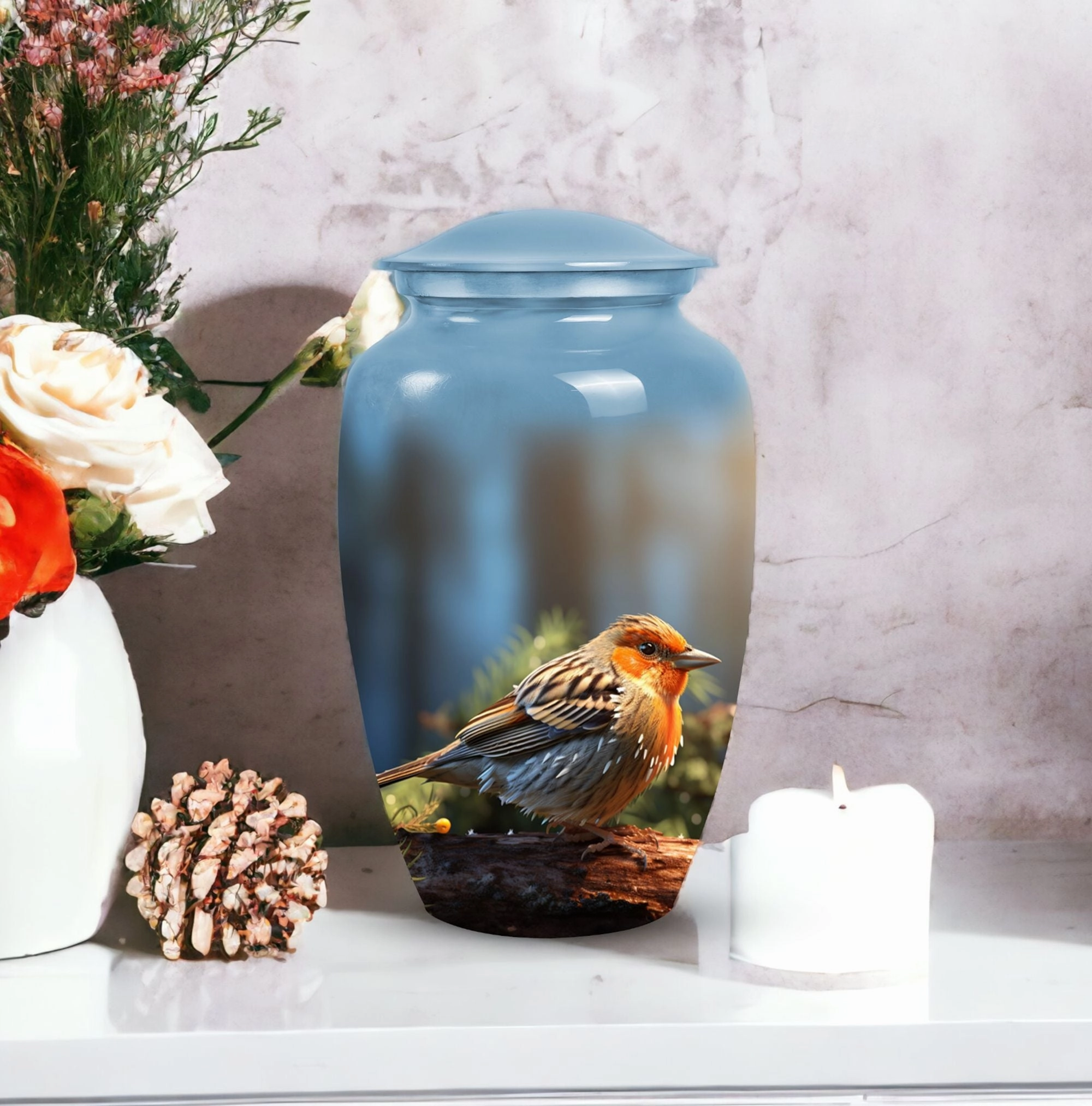 Puffy Sparrow Memorial Cremation Urn: Exceptional Tribute