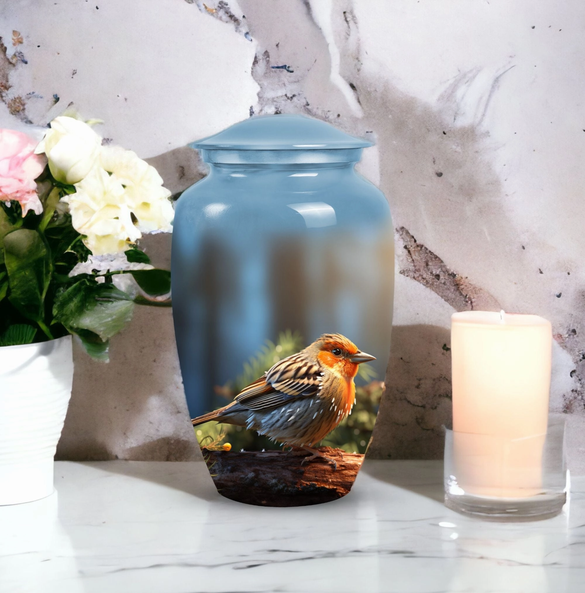 Puffy Sparrow Memorial Cremation Urn: Exceptional Tribute