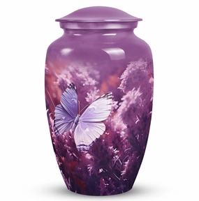 Purple Butterflies Memorial Urn - A Unique Remembrance Solution