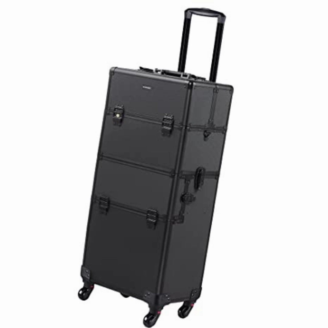 ROLLING PORTABLE MAKEUP CASE- LARGE