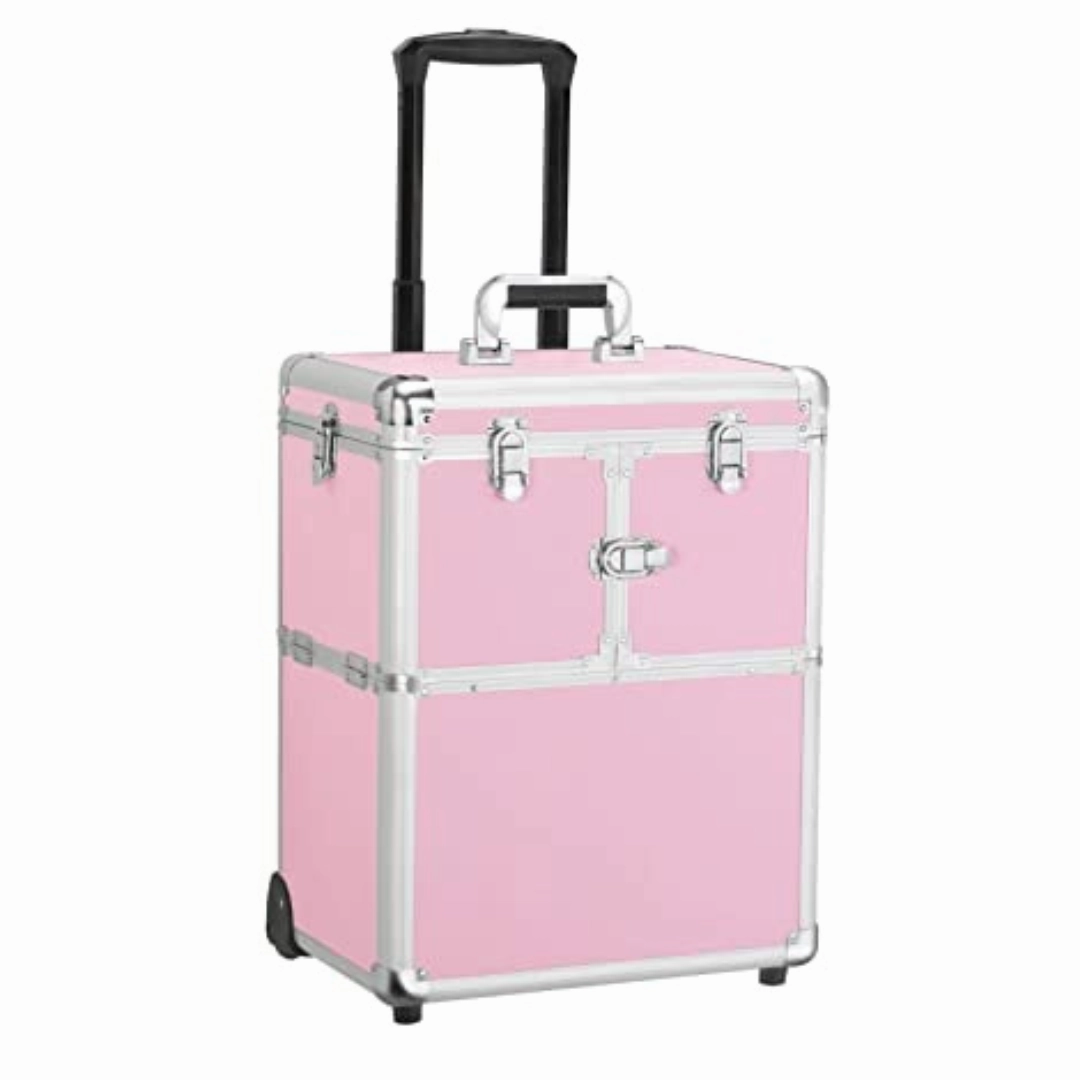 ROLLING PORTABLE MAKEUP CASE- MEDIUM