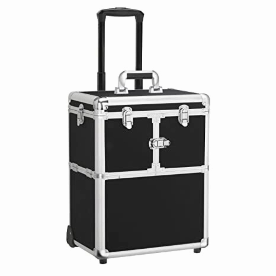 ROLLING PORTABLE MAKEUP CASE- MEDIUM