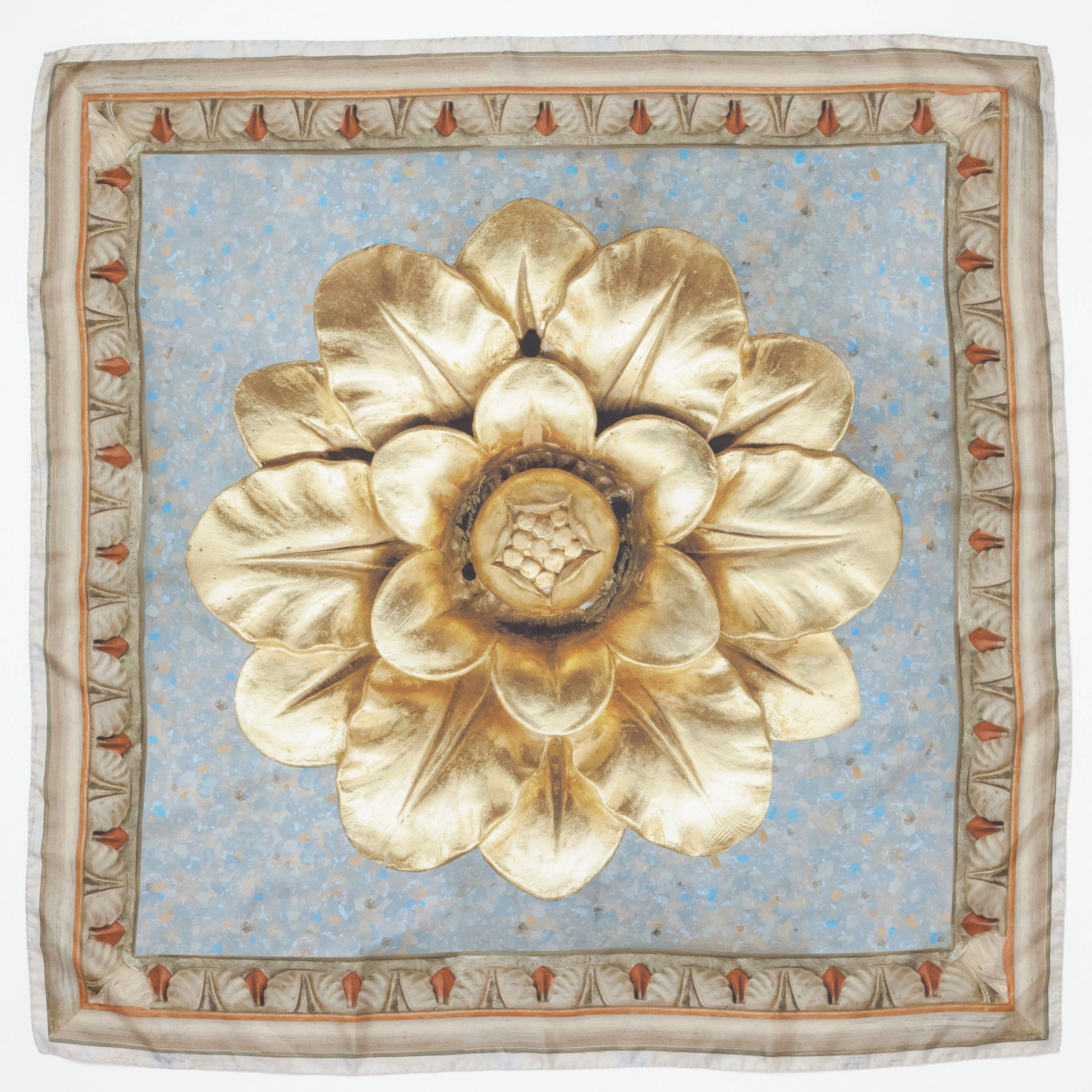 Rosette Silk Scarf