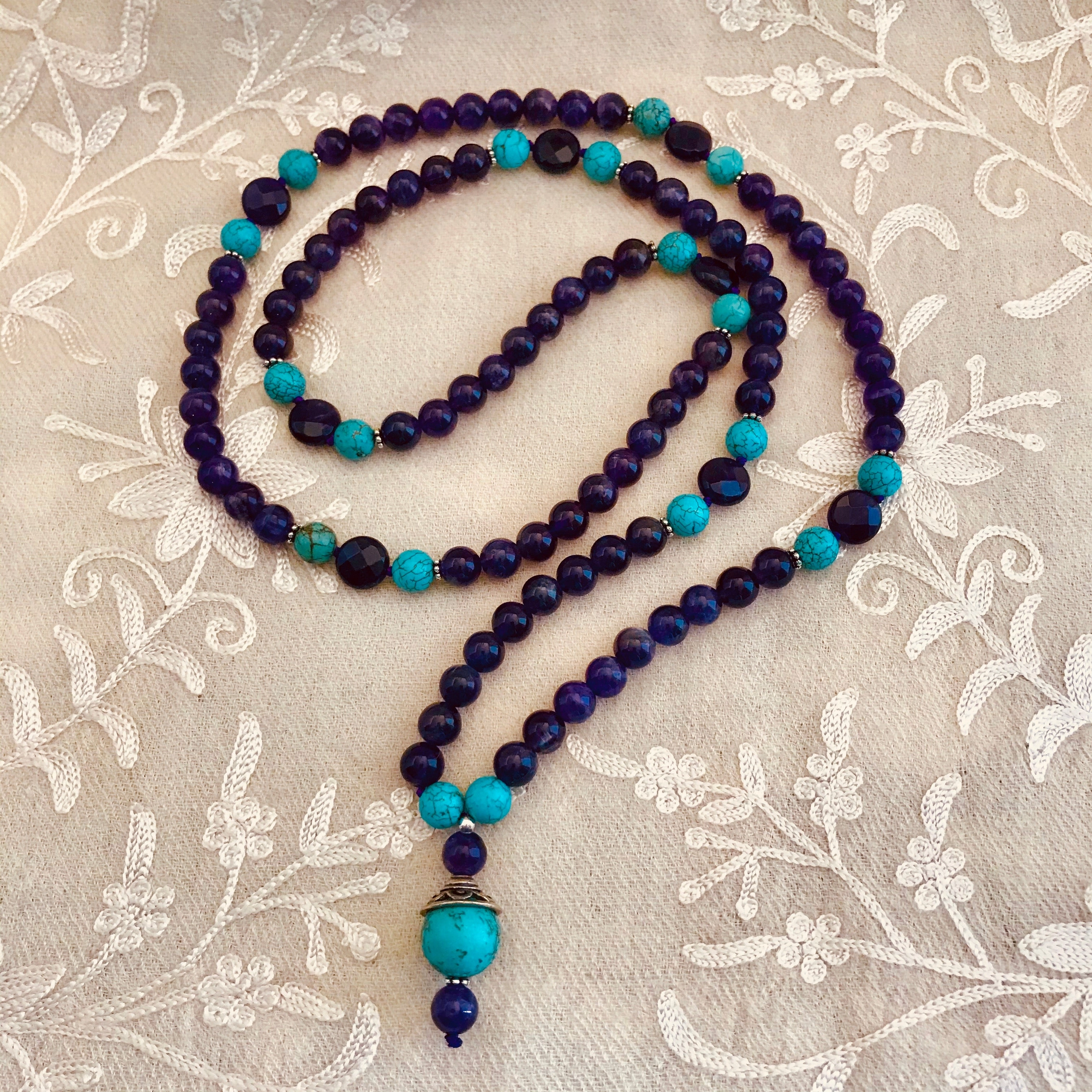 Savita Amethyst & Turquoise Mala