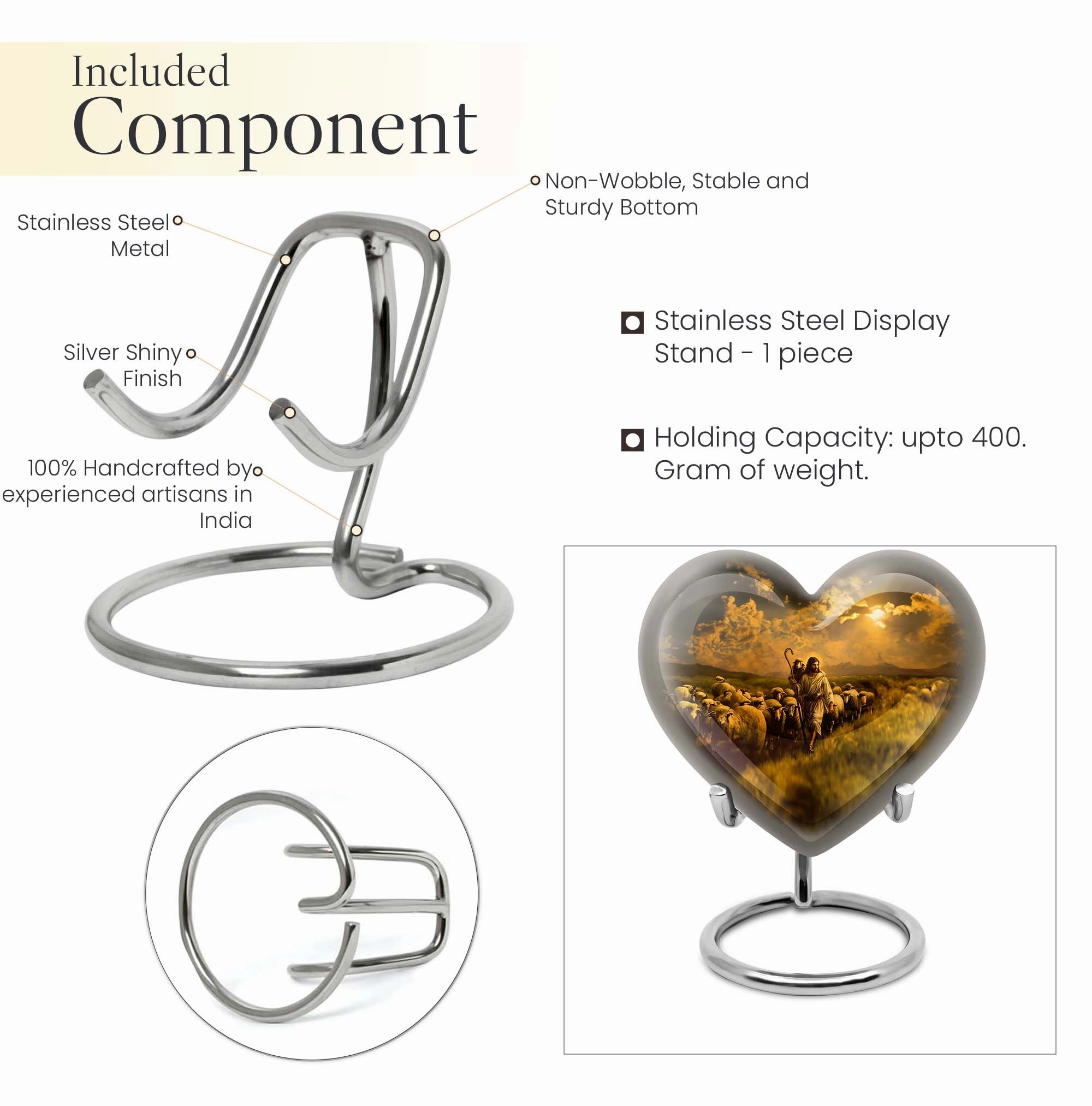 Shepherd Urn - Commemorative Memorial Cremation Urn for Ashes