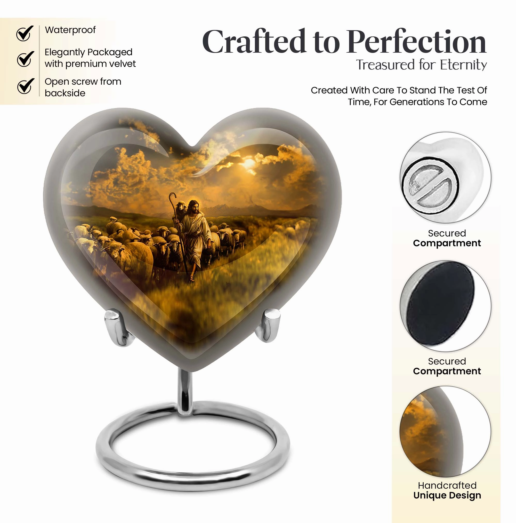 Shepherd Urn - Commemorative Memorial Cremation Urn for Ashes