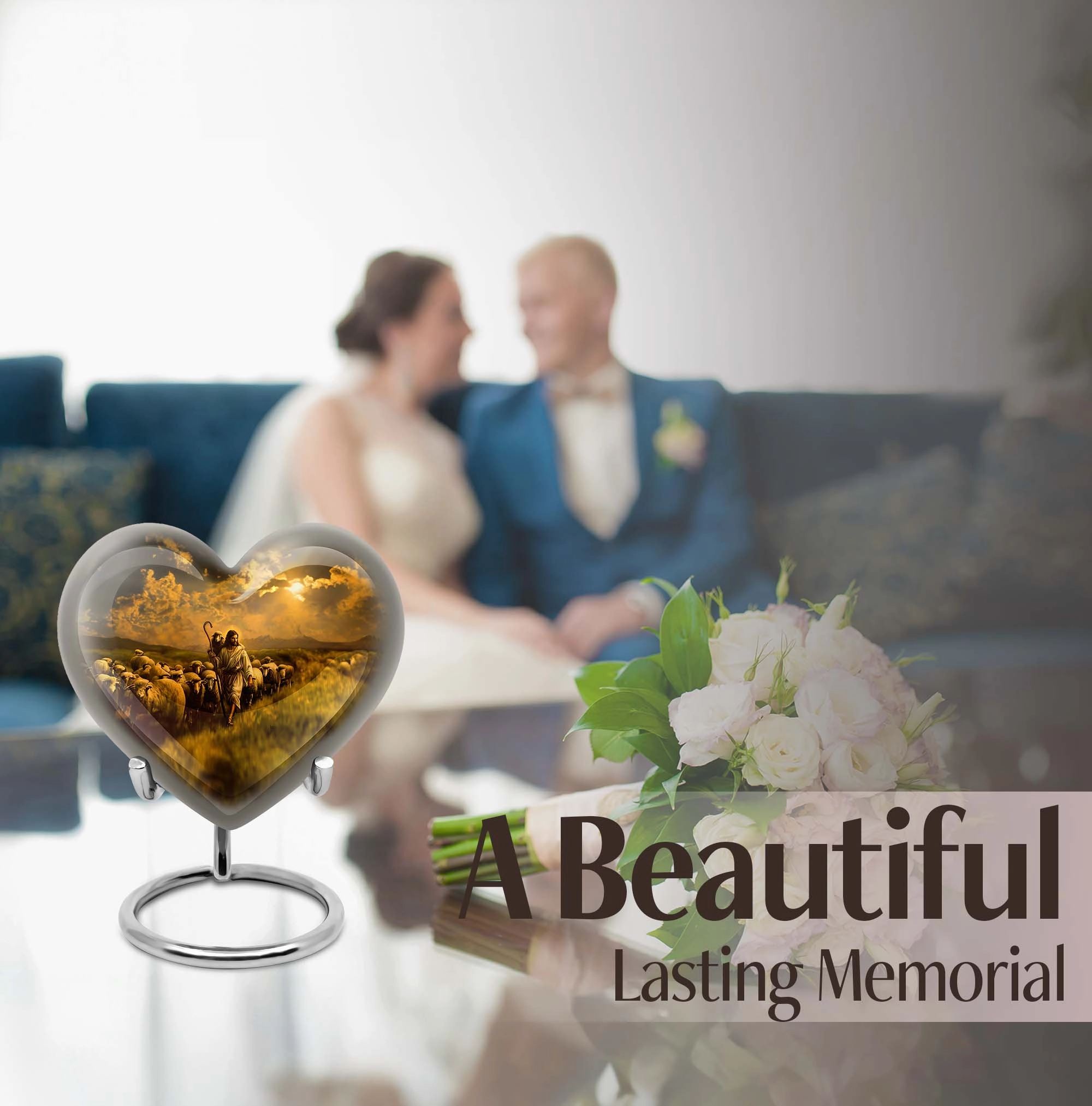 Shepherd Urn - Commemorative Memorial Cremation Urn for Ashes