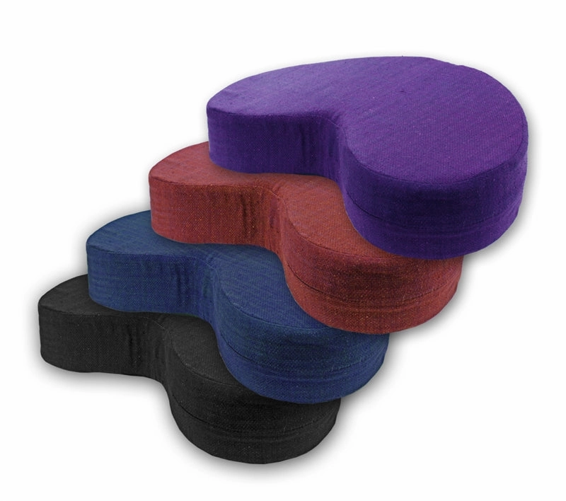 Silk & Wool Floor Crescent Meditation Cushion