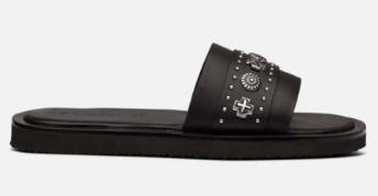 Sol Sana Cleo Slide - Black / Silver