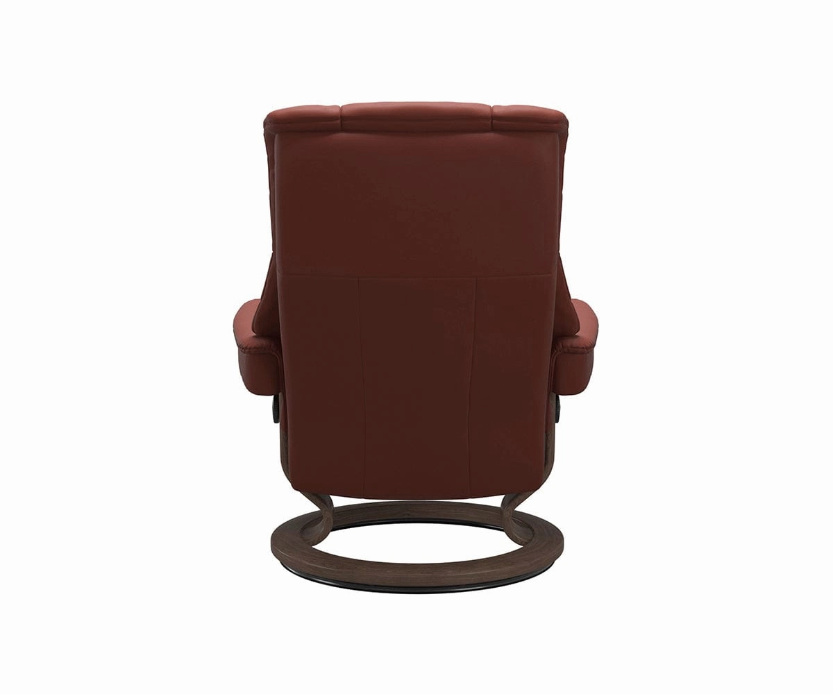 Stressless® Mayfair Recliner & Ottoman - Dark Henna