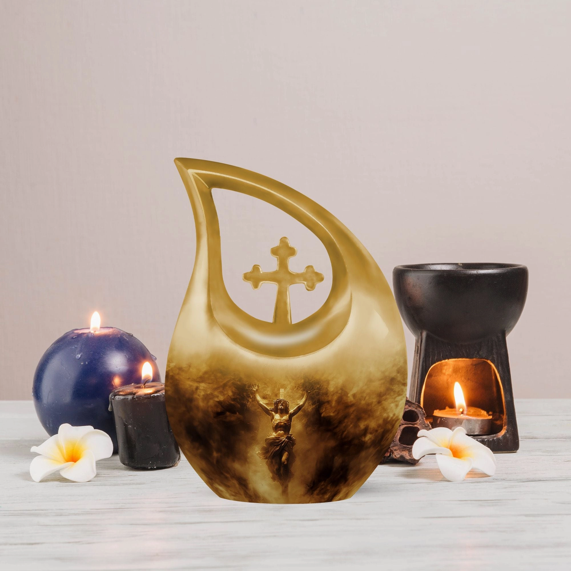Sublime Solace: A Cross-Urn of Remembrance for Cherished Ashes