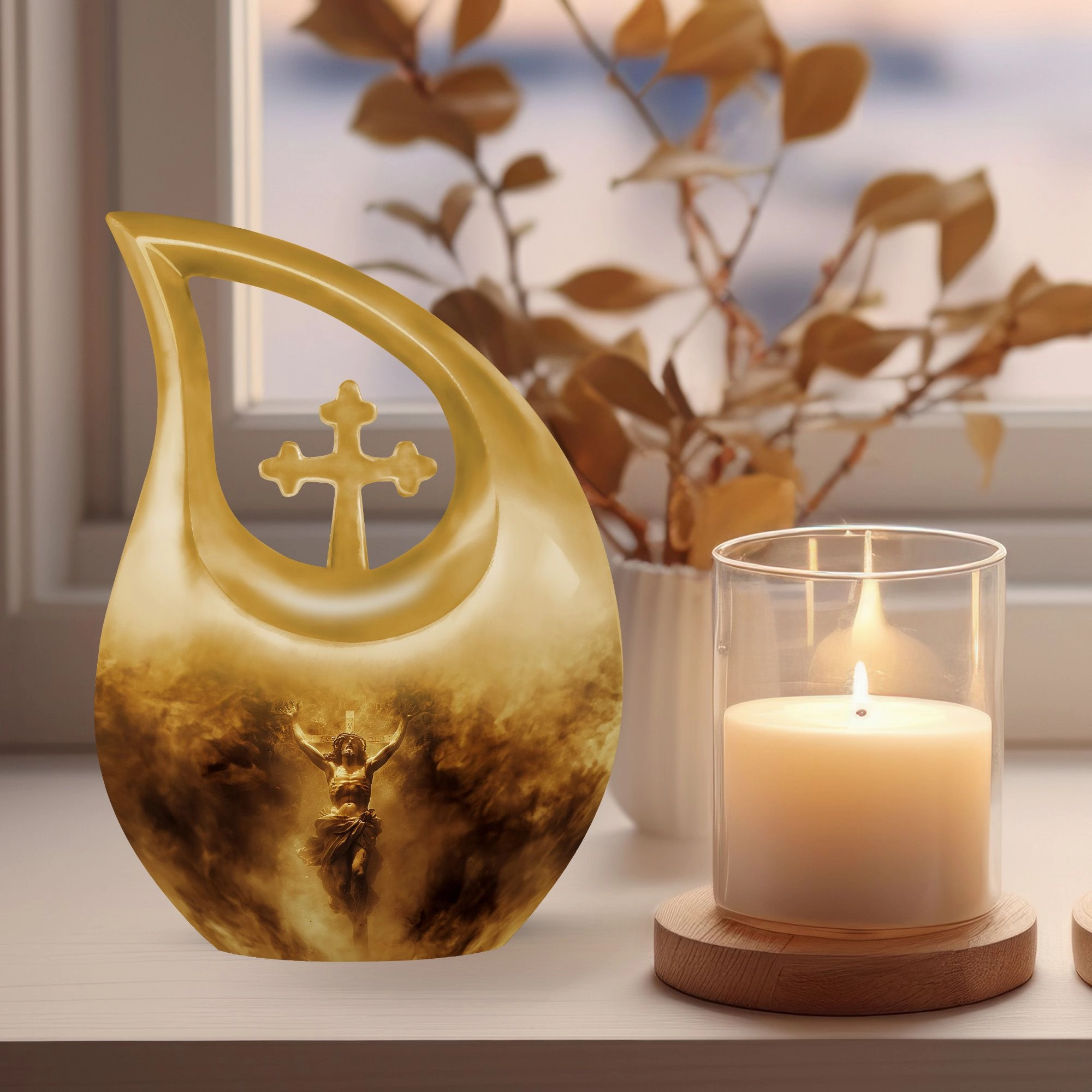 Sublime Solace: A Cross-Urn of Remembrance for Cherished Ashes