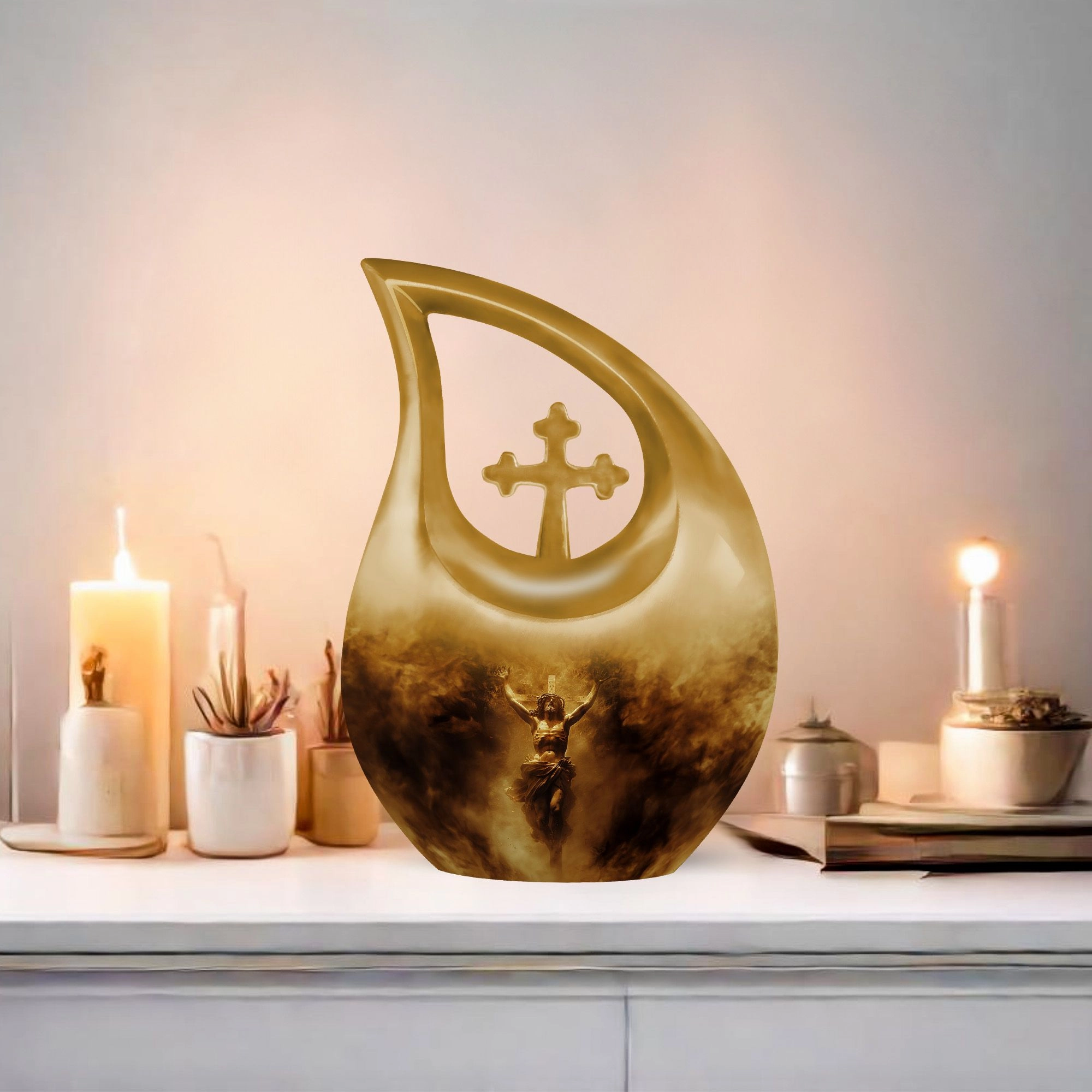 Sublime Solace: A Cross-Urn of Remembrance for Cherished Ashes