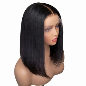 Supreme 13A Celebrity-Grade 100% Unprocessed Human Hair 6X4 Bob Cut Wig (Middle Part 14 inch)- Renee
