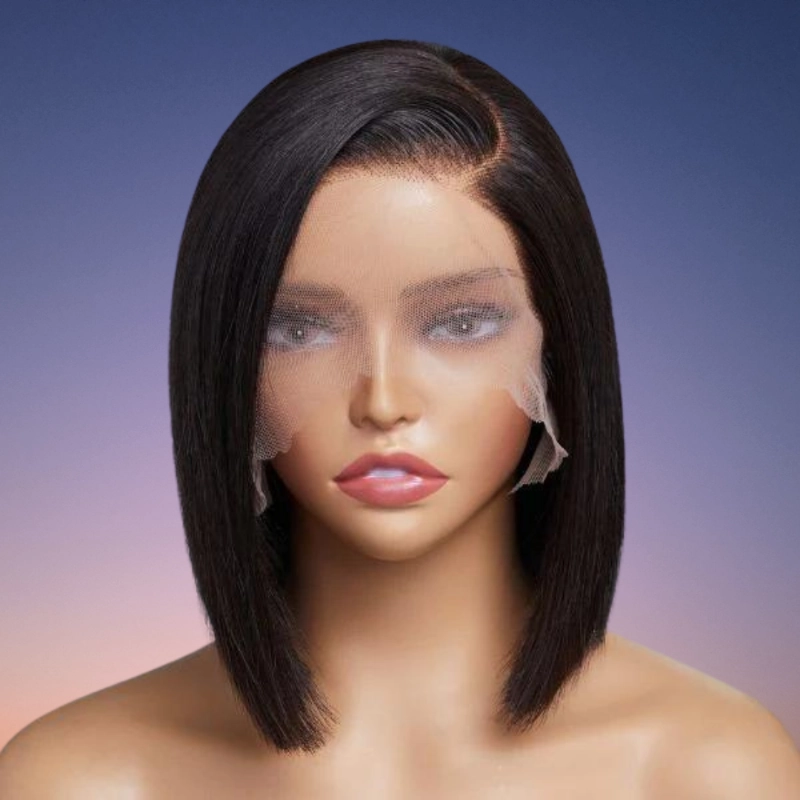 Supreme 13A Luxury Raw 100% Unprocessed Human Hair Bob Cut Wig (C-Part)- Layla