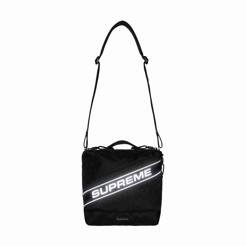 Supreme 3D Logo Shoulder Side Bag - Black / Silver