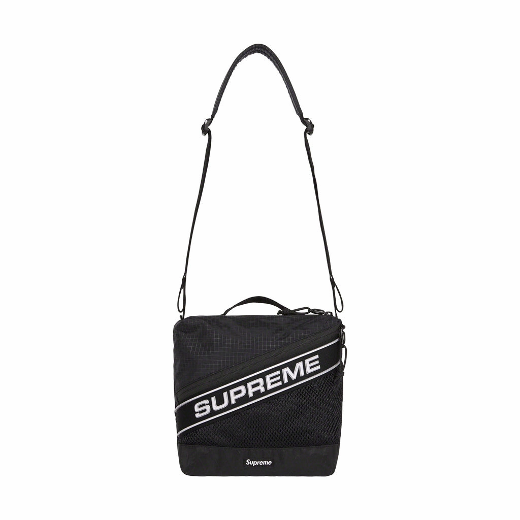 Supreme 3D Logo Shoulder Side Bag - Black / Silver